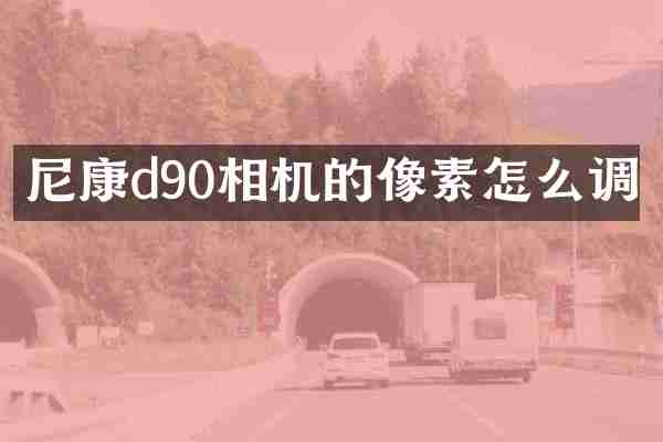 尼康d90相机的像素怎么调