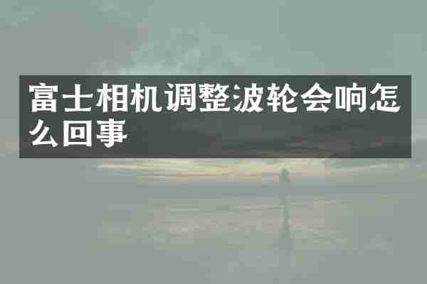 富士相机调整波轮会响怎么回事