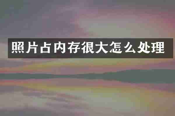 照片占内存很大怎么处理