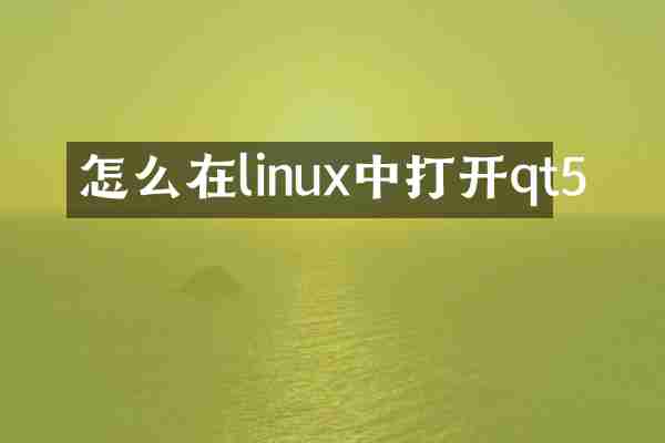 怎么在linux中打开qt5