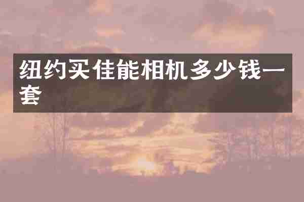 纽约买佳能相机多少钱一套