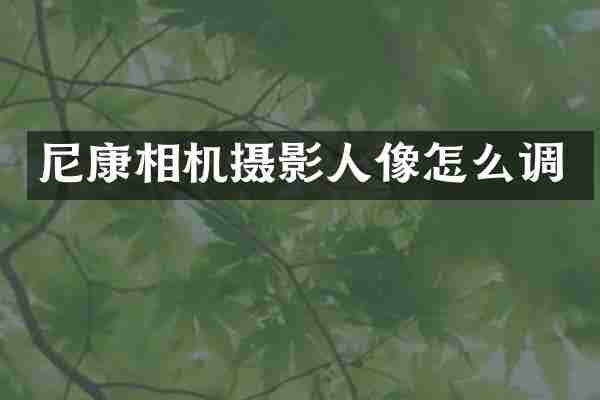 尼康相机摄影人像怎么调