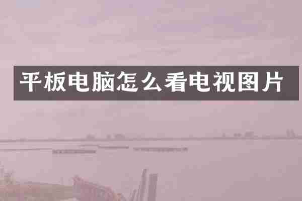 平板电脑怎么看电视图片