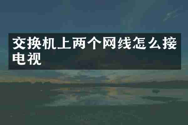 交换机上两个网线怎么接电视