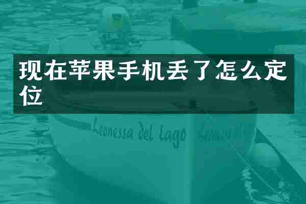 现在苹果手机丢了怎么定位