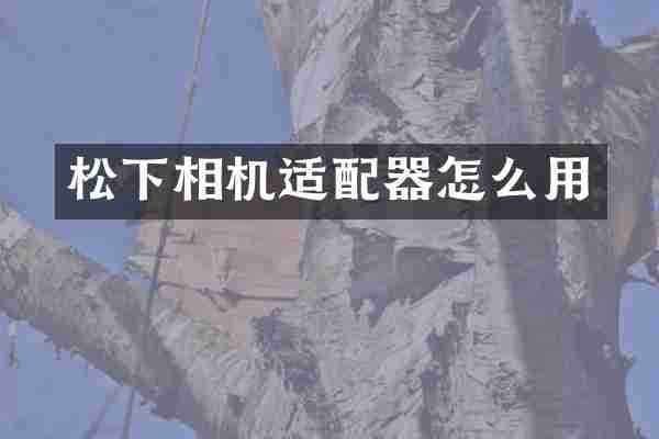 相机适配器怎么用