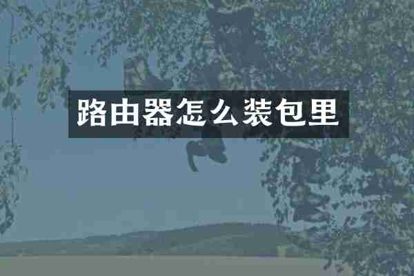 路由器怎么装包里