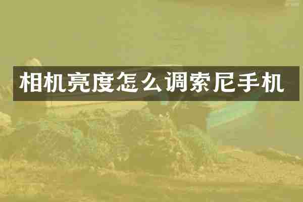 相机亮度怎么调手机
