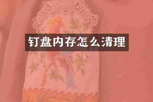 钉盘内存怎么清理