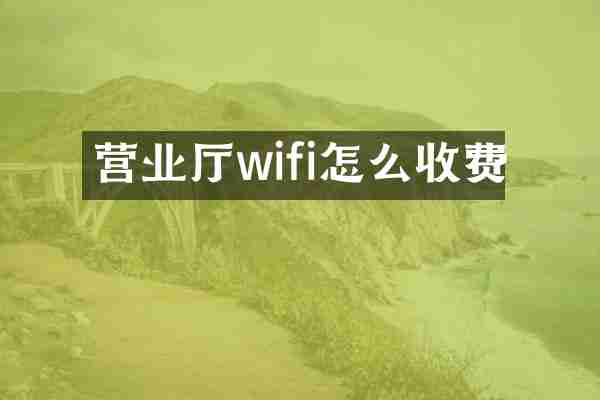 营业厅wifi怎么收费