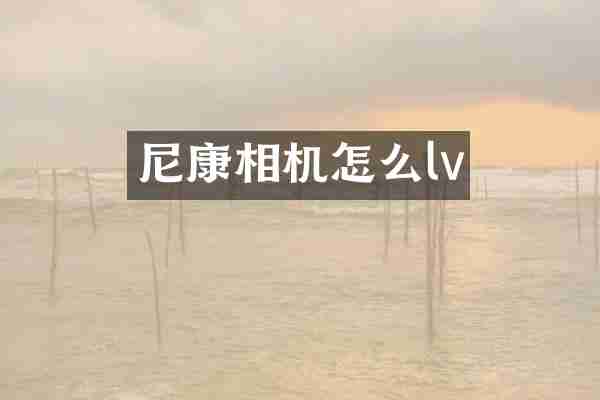 尼康相机怎么lv