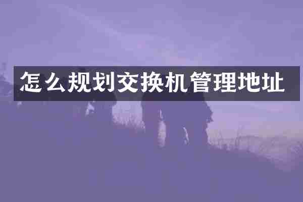 怎么规划交换机管理地址