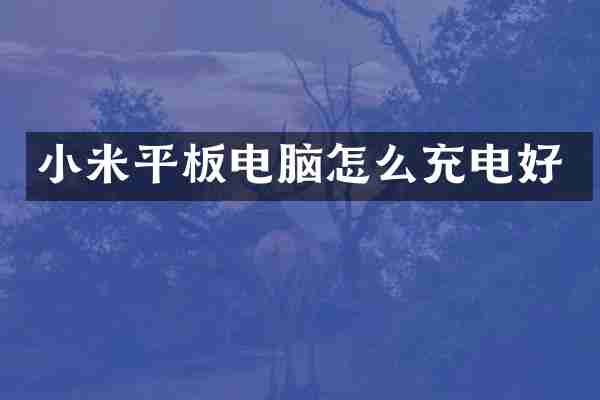 小米平板电脑怎么充电好