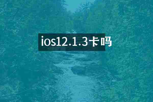 ios12.1.3卡吗
