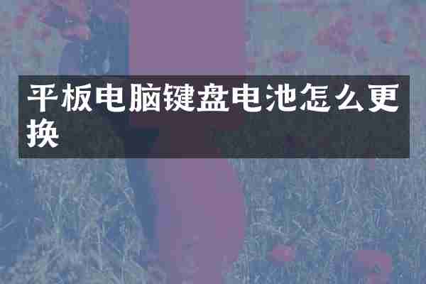 平板电脑键盘电池怎么更换