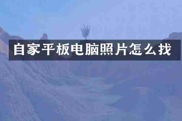 自家平板电脑照片怎么找