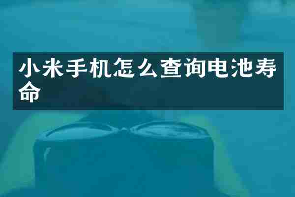 小米手机怎么查询电池寿命