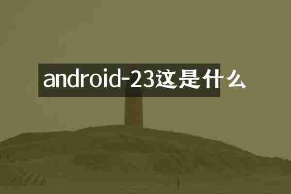 android-23这是什么