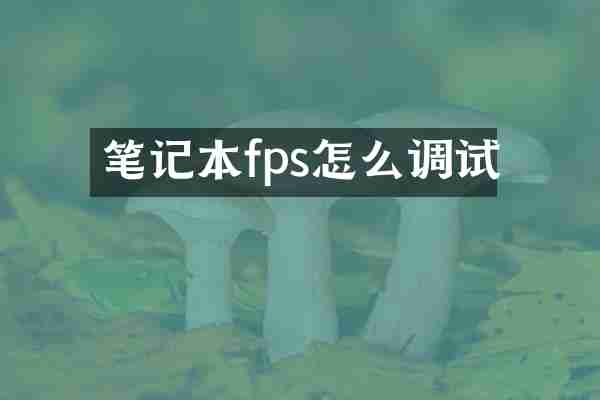 笔记本fps怎么调试