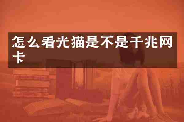 怎么看光猫是不是千兆网卡