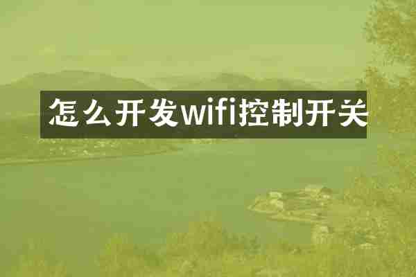 怎么开发wifi控制开关
