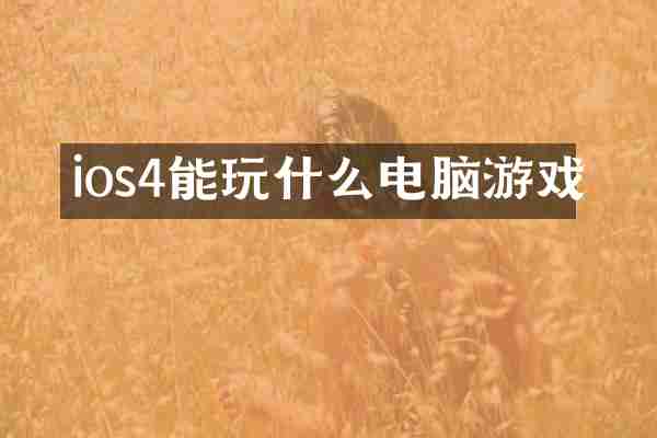 ios4能玩什么电脑游戏