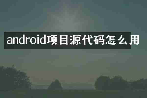 android项目源代码怎么用