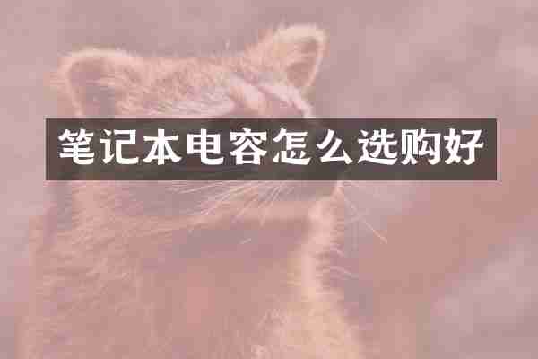 笔记本电容怎么选购好
