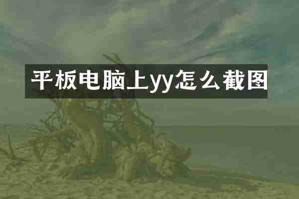 平板电脑上yy怎么截图