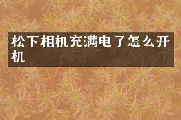 相机充满电了怎么开机
