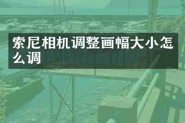 索尼相机调整画幅大小怎么调
