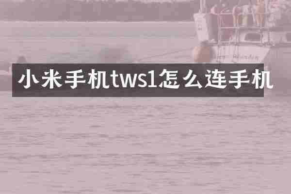 小米手机tws1怎么连手机