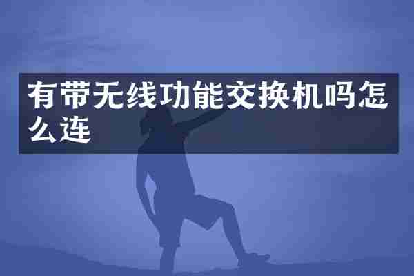 有带无线功能交换机吗怎么连