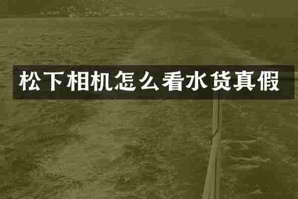 相机怎么看水货真假