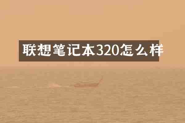 联想笔记本320怎么样