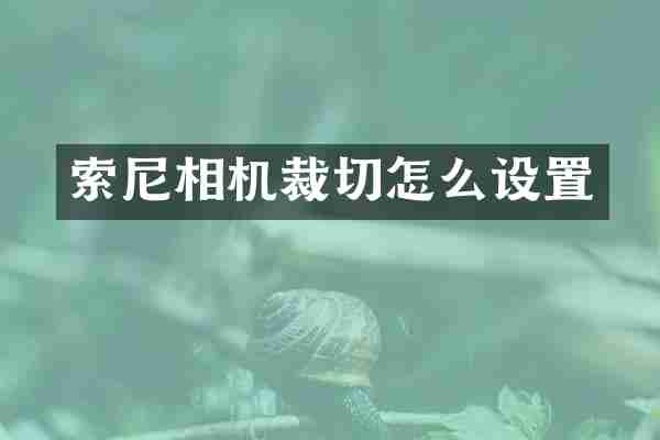相机裁切怎么设置
