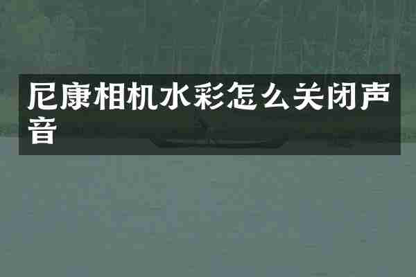 尼康相机水彩怎么关闭声音