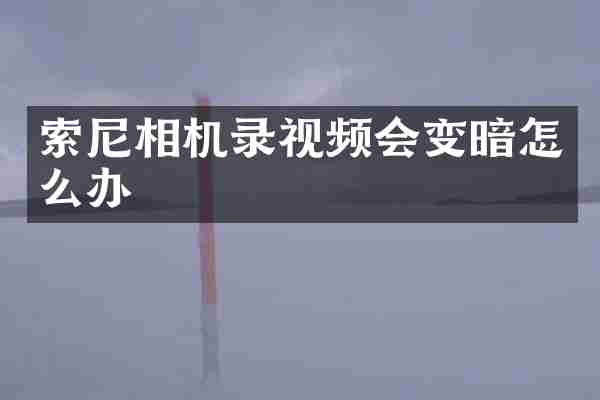 索尼相机录视频会变暗怎么办