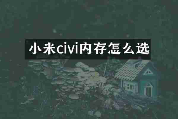 小米civi内存怎么选