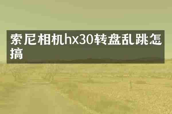 索尼相机hx30转盘乱跳怎么搞