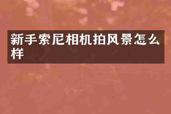 新手索尼相机拍风景怎么样