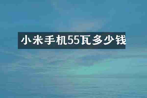 小米手机55瓦多少钱