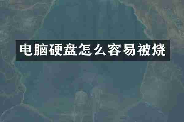电脑硬盘怎么容易被烧