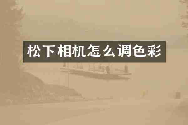 相机怎么调色彩