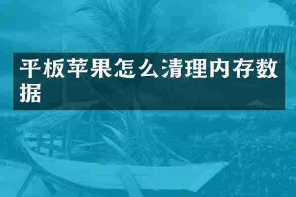 平板苹果怎么清理内存数据