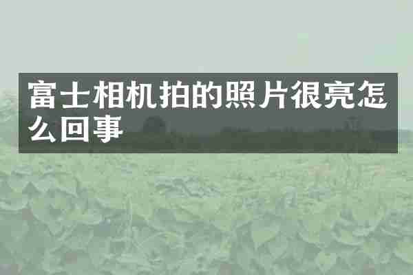 富士相机拍的照片很亮怎么回事