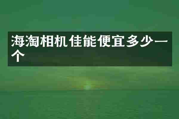 海淘相机佳能便宜多少一个