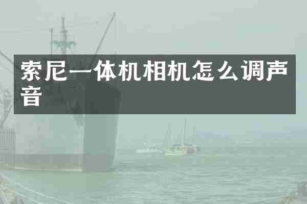 索尼一体机相机怎么调声音