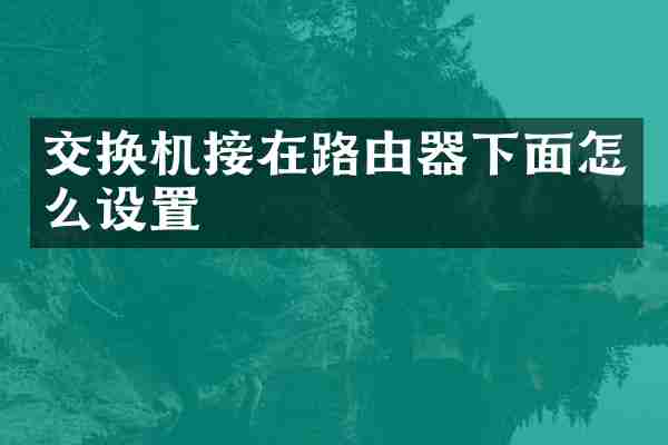 交换机接在路由器下面怎么设置