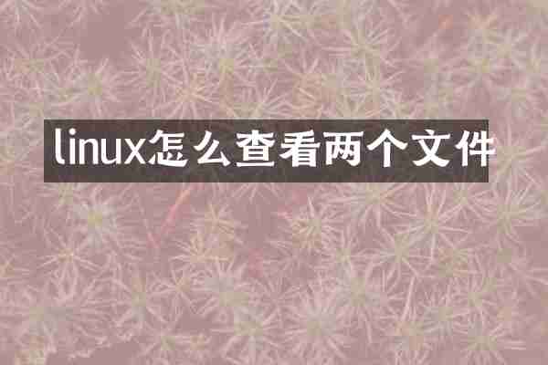linux怎么查看两个文件